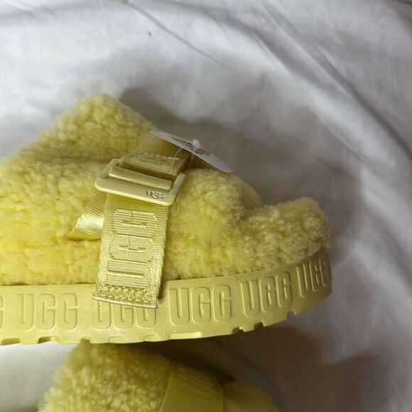 Ugg Fluffita Sherpa Slides In Margarita Yellow. Size 11. NWT. - Picture 9 of 14